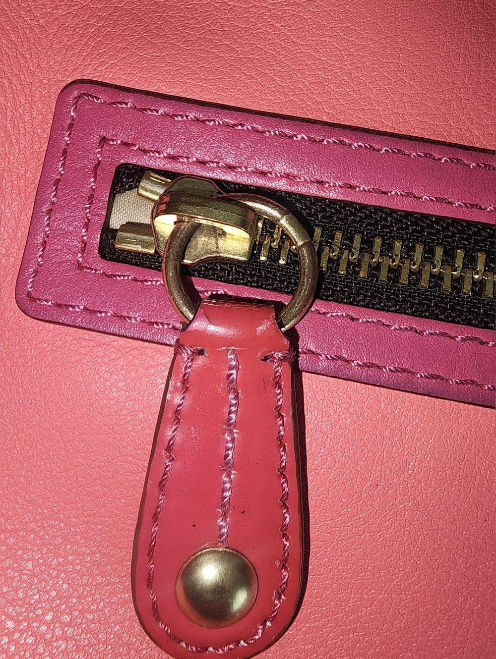 Vintage Coach Y2K Bonnie Cashin Pink Colorblock Leather Crossbody Foldover 13388 - Picture 10 of 17